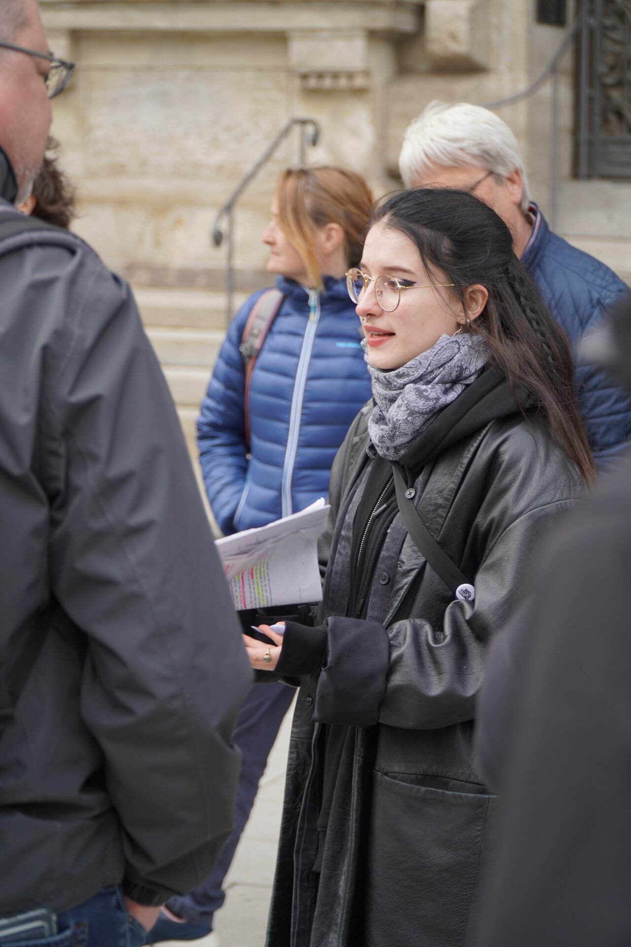 Patrizia beim Stadtrundgang.
